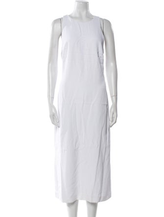 Theory Scoop Neck Midi Length Dress