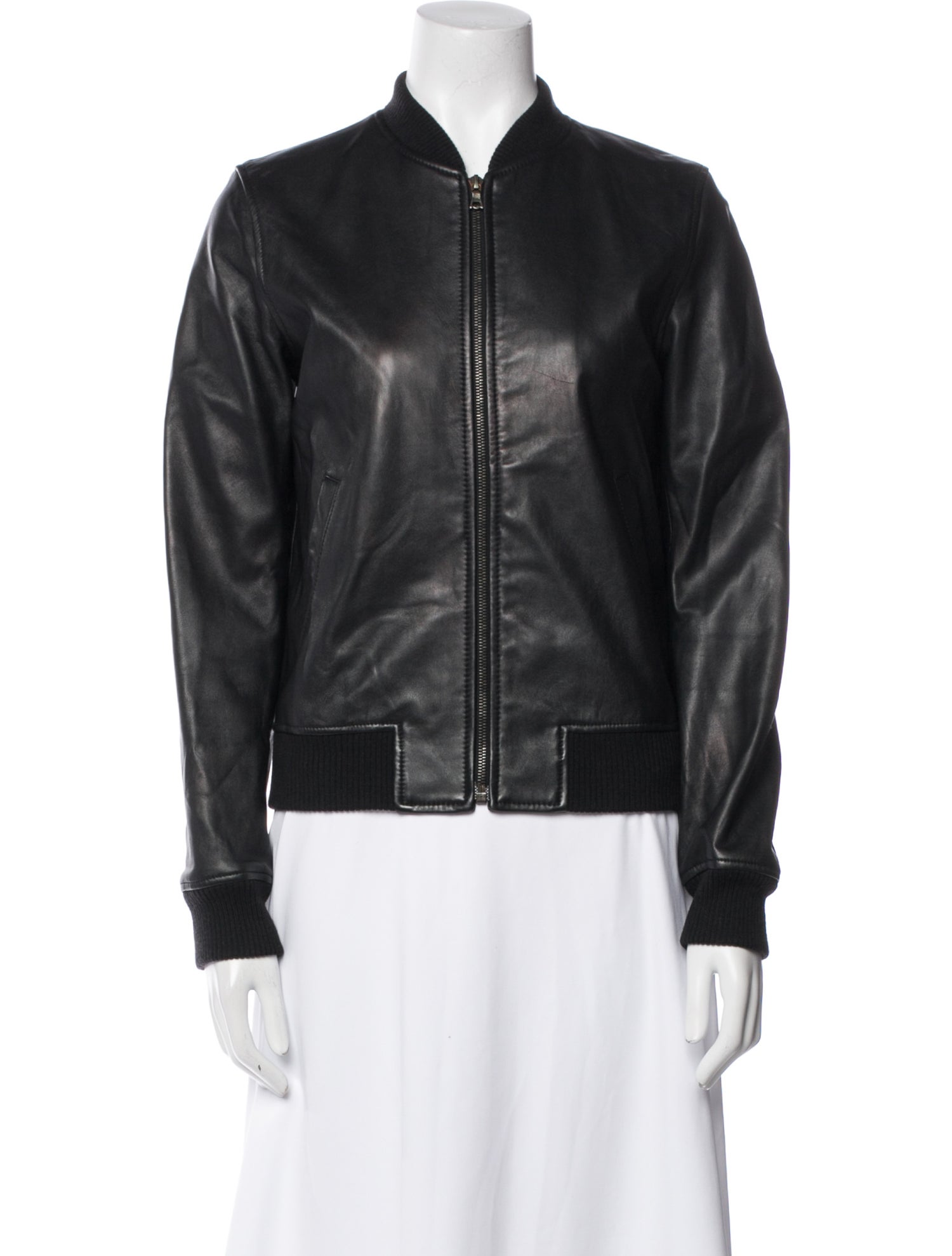 Theory Leather Bomber Jacket