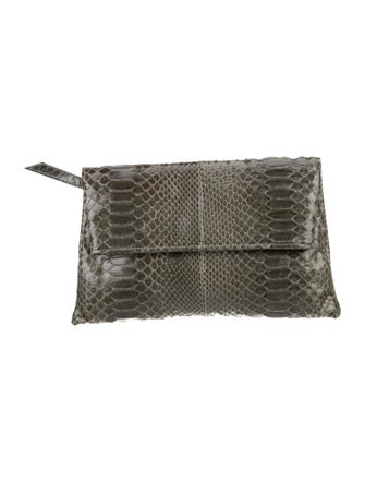 Theory Snakeskin Clutch