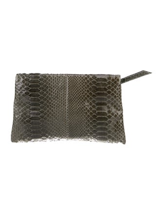 Theory Snakeskin Clutch