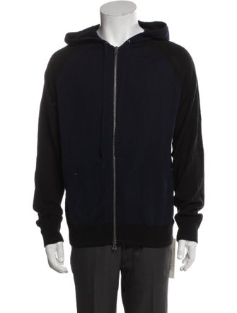 Theory Wool V-Neck Hoodie