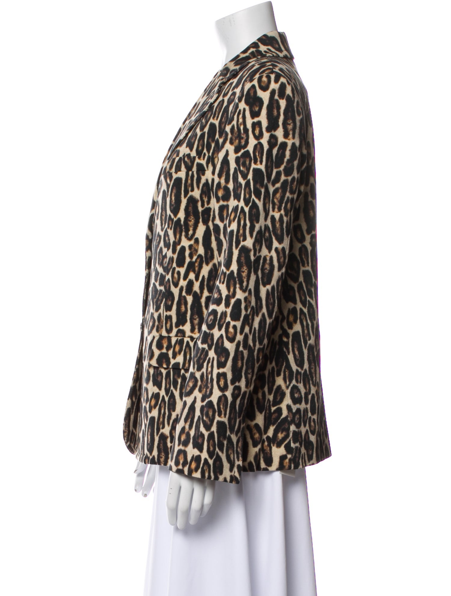 Theory Virgin Wool Animal Print Blazer