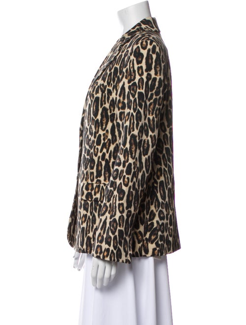 Theory Virgin Wool Animal Print Blazer