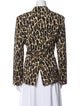 Theory Virgin Wool Animal Print Blazer