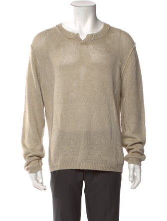 Theory Linen V-Neck Pullover