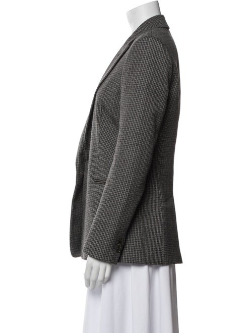 Theory Virgin Wool Plaid Print Blazer