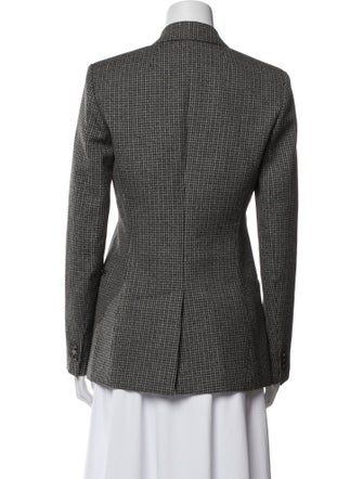 Theory Virgin Wool Plaid Print Blazer