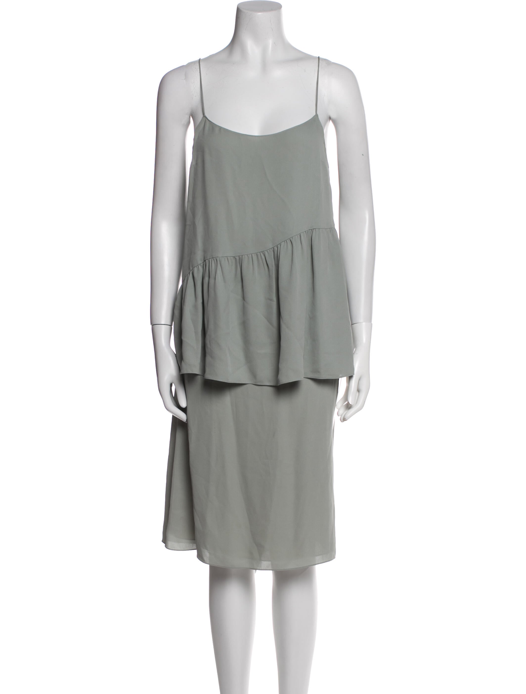 Theory Silk Bow Accents Skirt Set