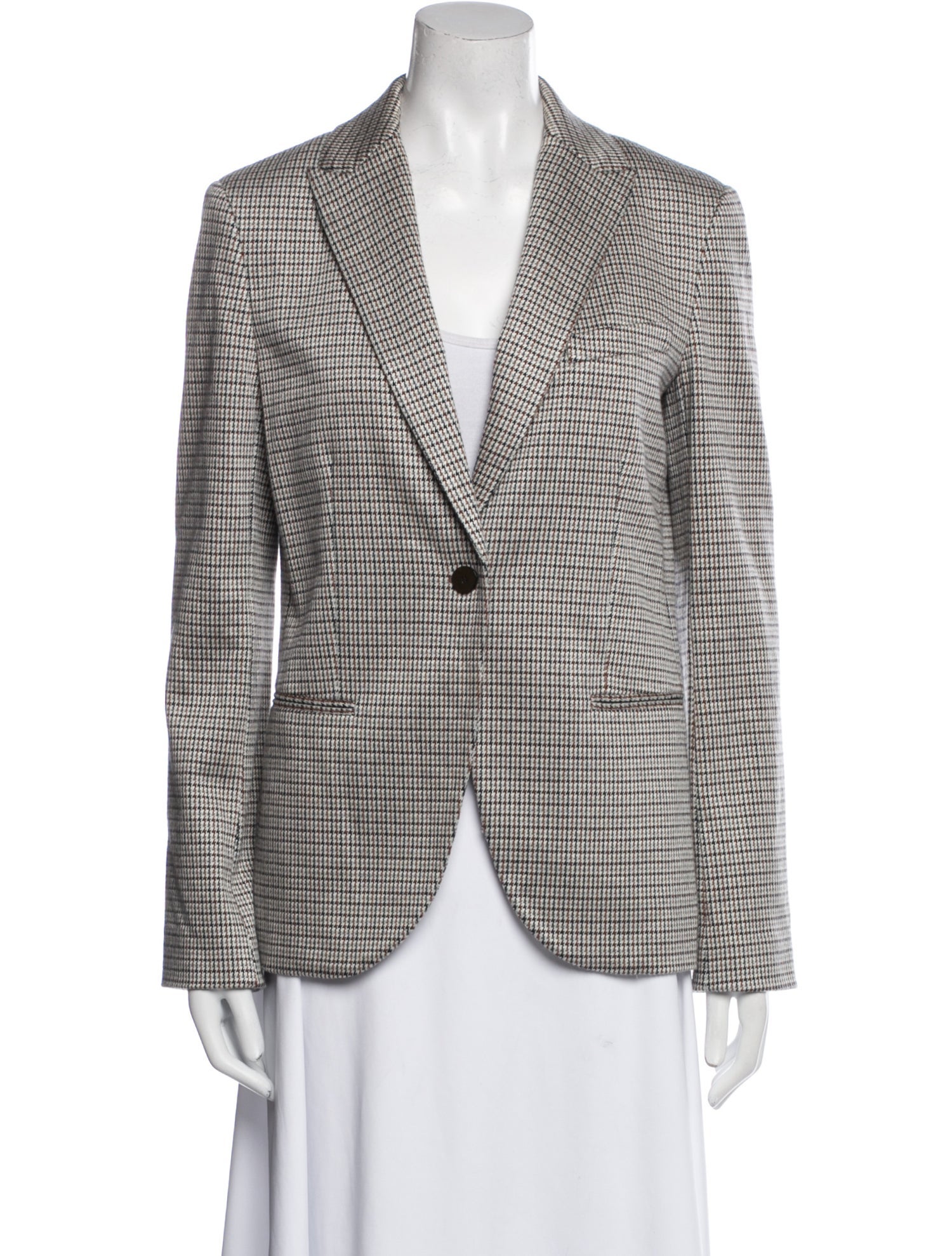 Theory Plaid Print Blazer