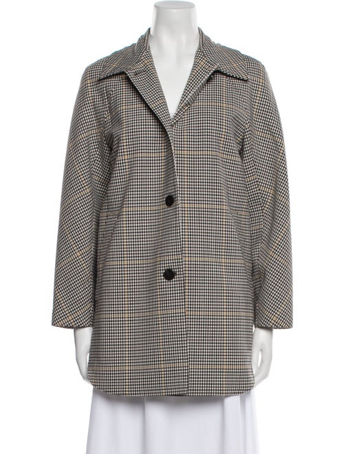Theory Plaid Print Coat