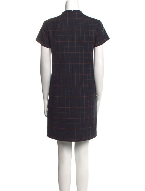 Theory Plaid Print Mini Dress