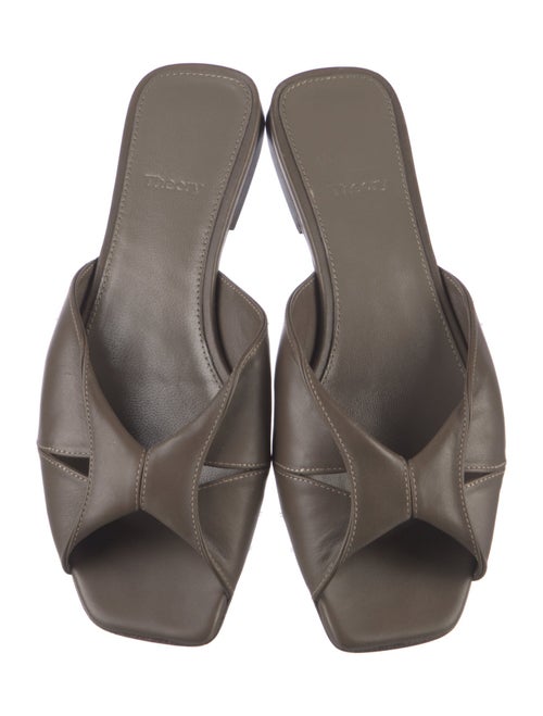 Theory Leather Slides