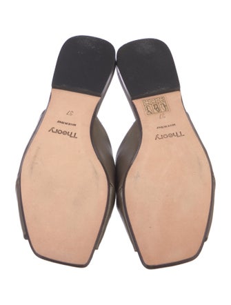 Theory Leather Slides
