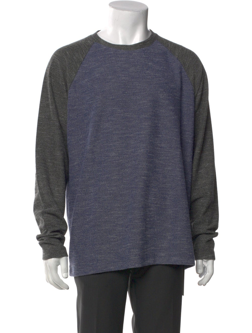 Theory Pullover Blue Colorblock Pattern Long Slee… - image 1