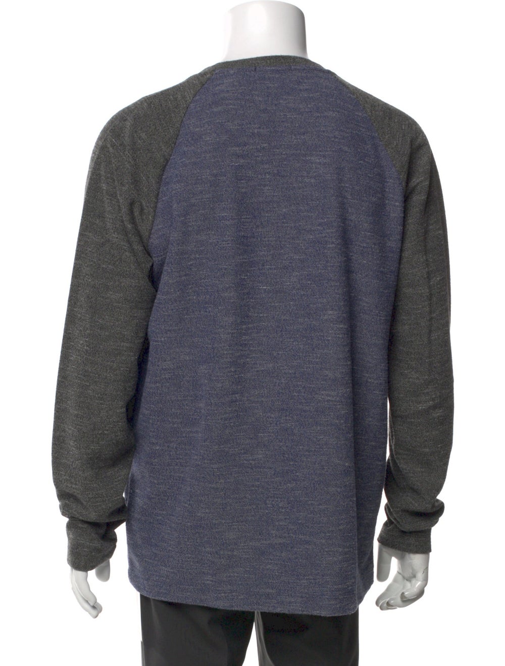 Theory Pullover Blue Colorblock Pattern Long Slee… - image 3