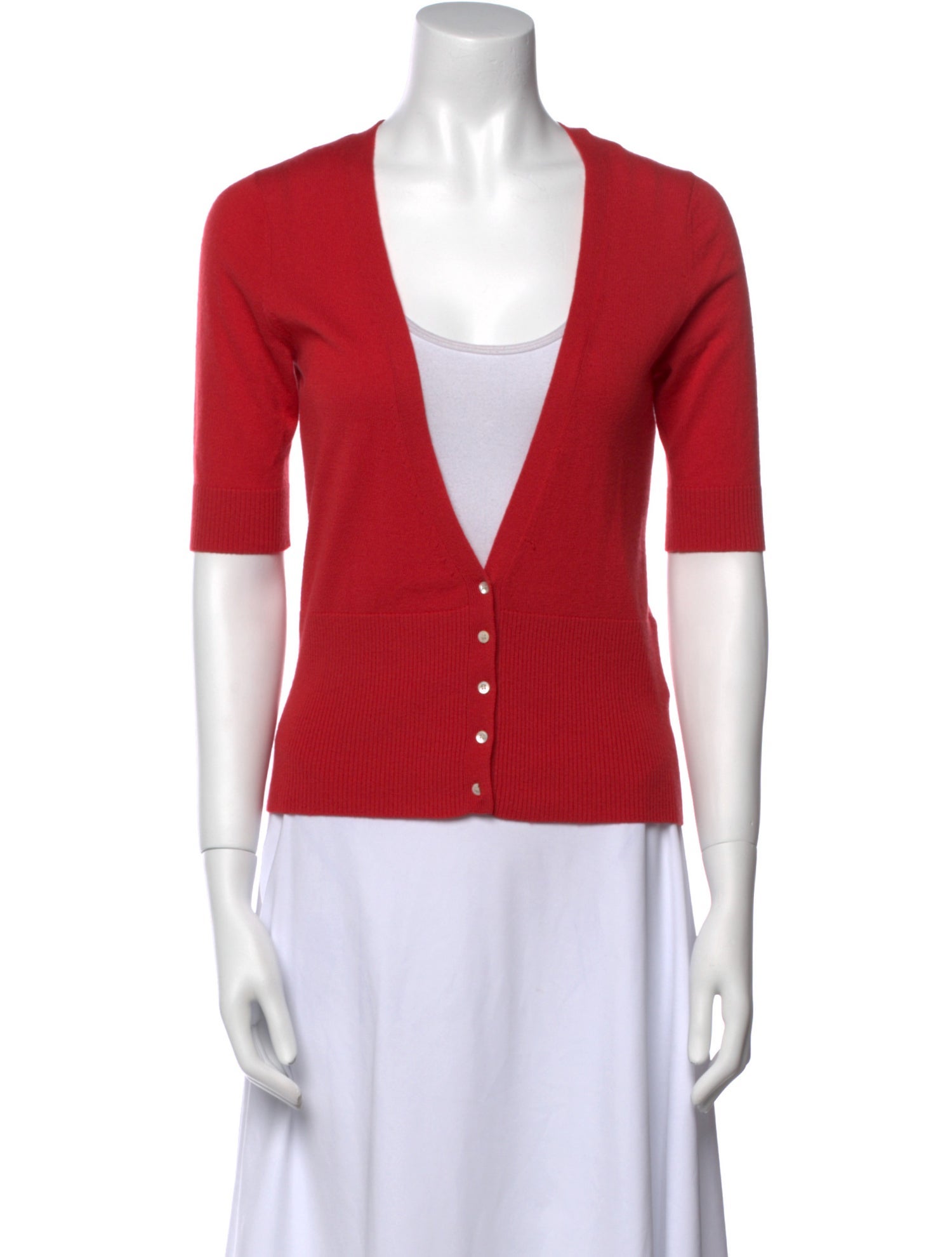 Theory Cashmere Plunge Neckline Sweater