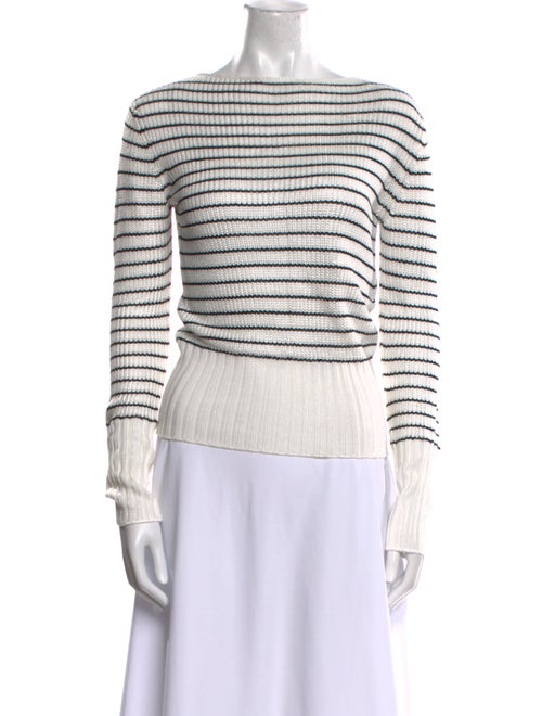 Theory Striped Bateau Neckline Sweater