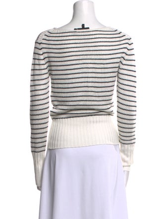 Theory Striped Bateau Neckline Sweater