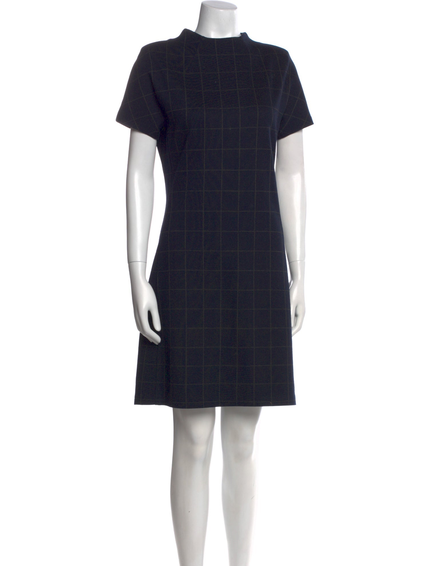 Theory Plaid Print Mini Dress