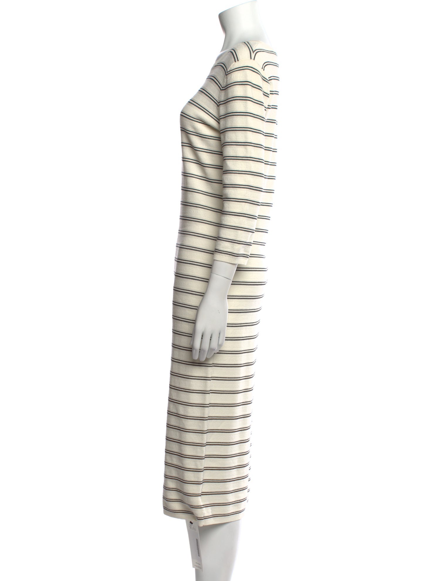 Theory Striped Midi Length Dress