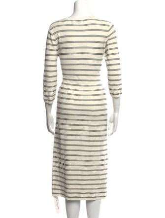 Theory Striped Midi Length Dress