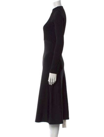Theory Mock Neck Midi Length Dress