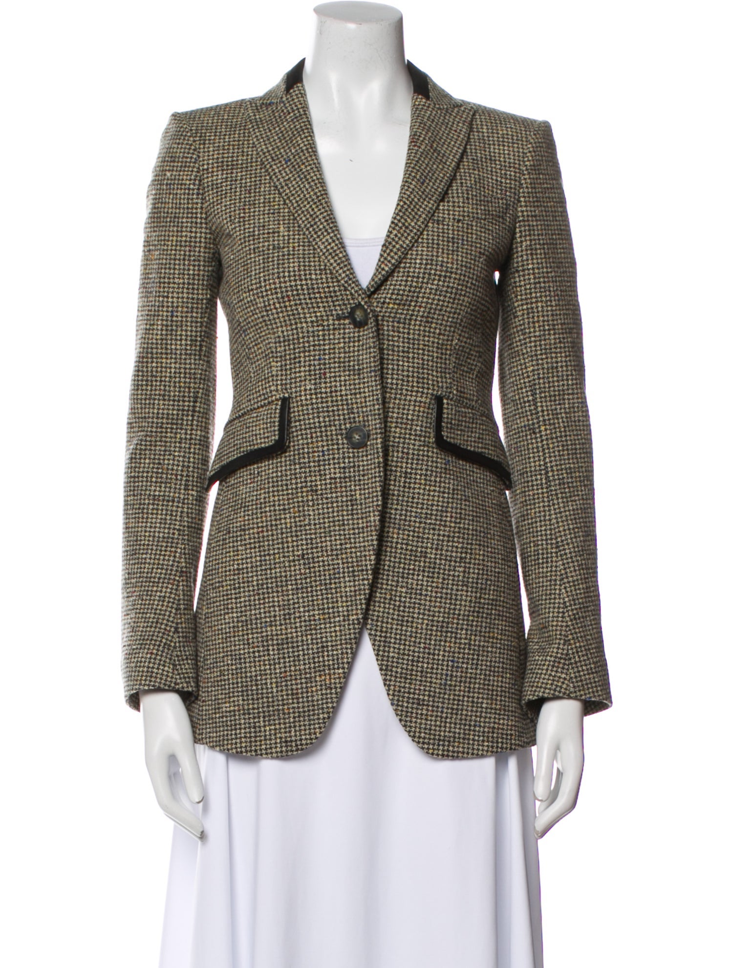 Theory Virgin Wool Plaid Print Blazer w/ Tags