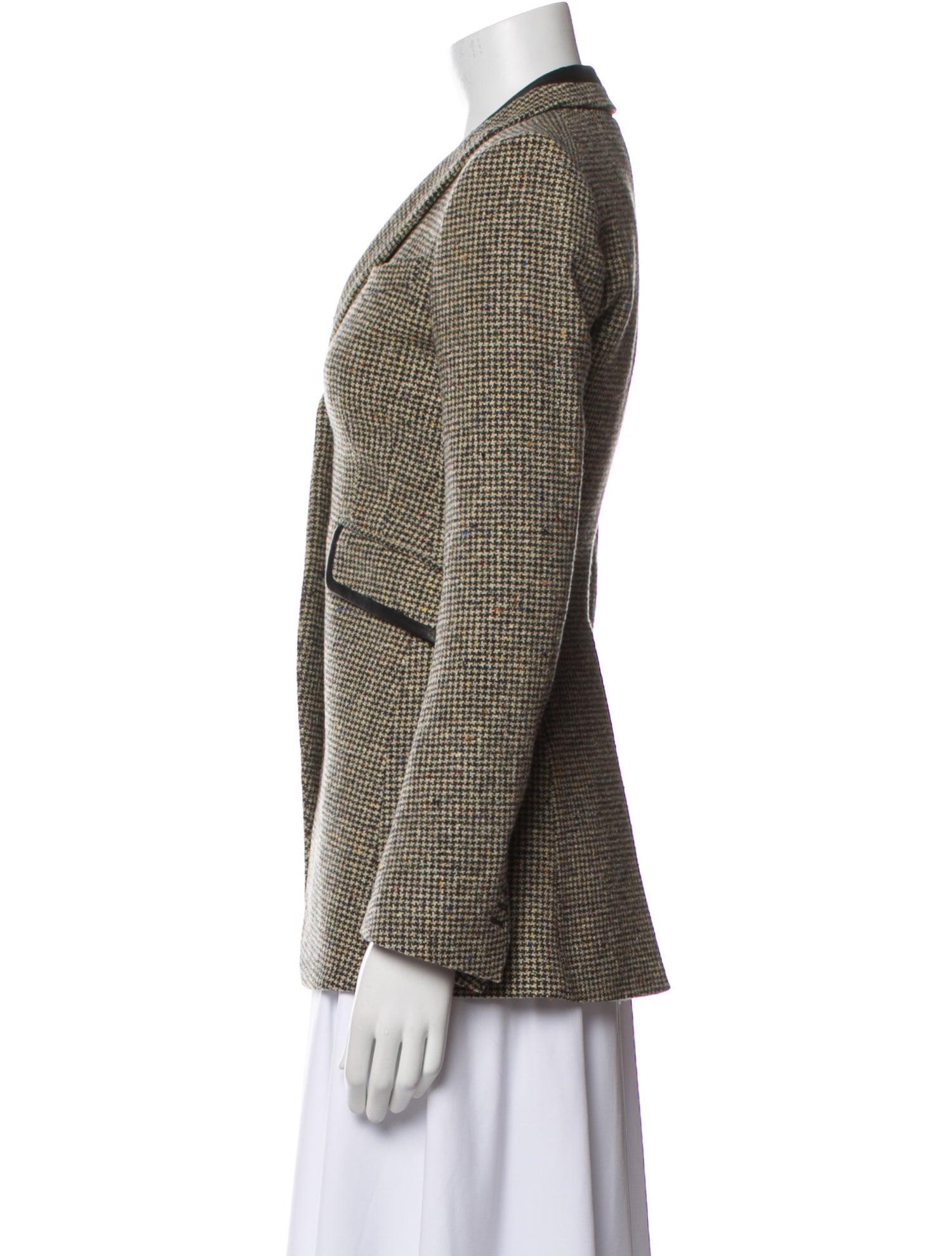 Theory Virgin Wool Plaid Print Blazer w/ Tags