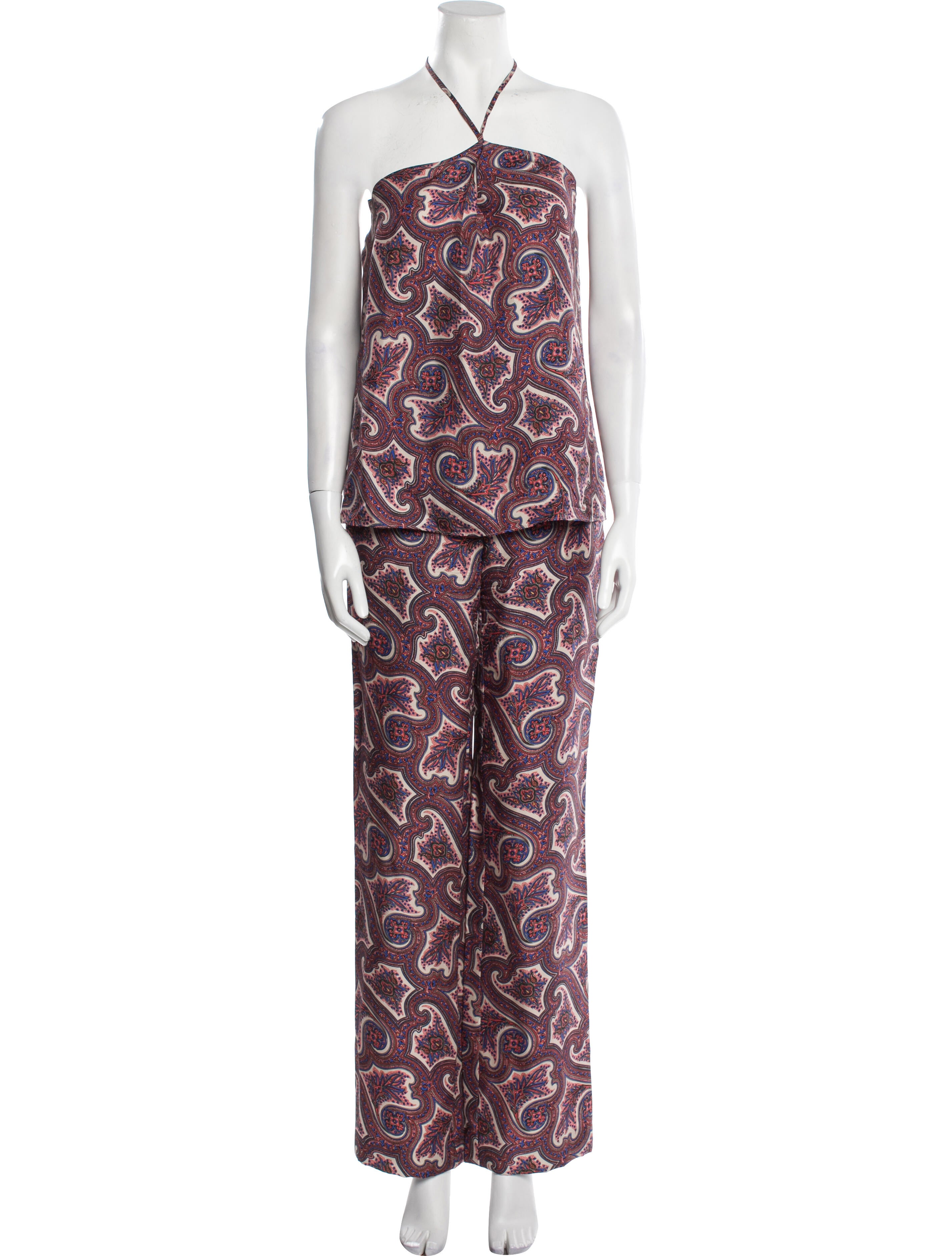 Theory Silk Printed Pant Set