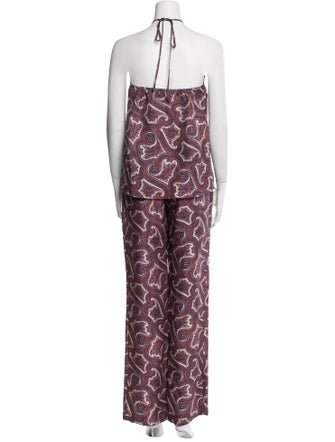 Theory Silk Printed Pant Set
