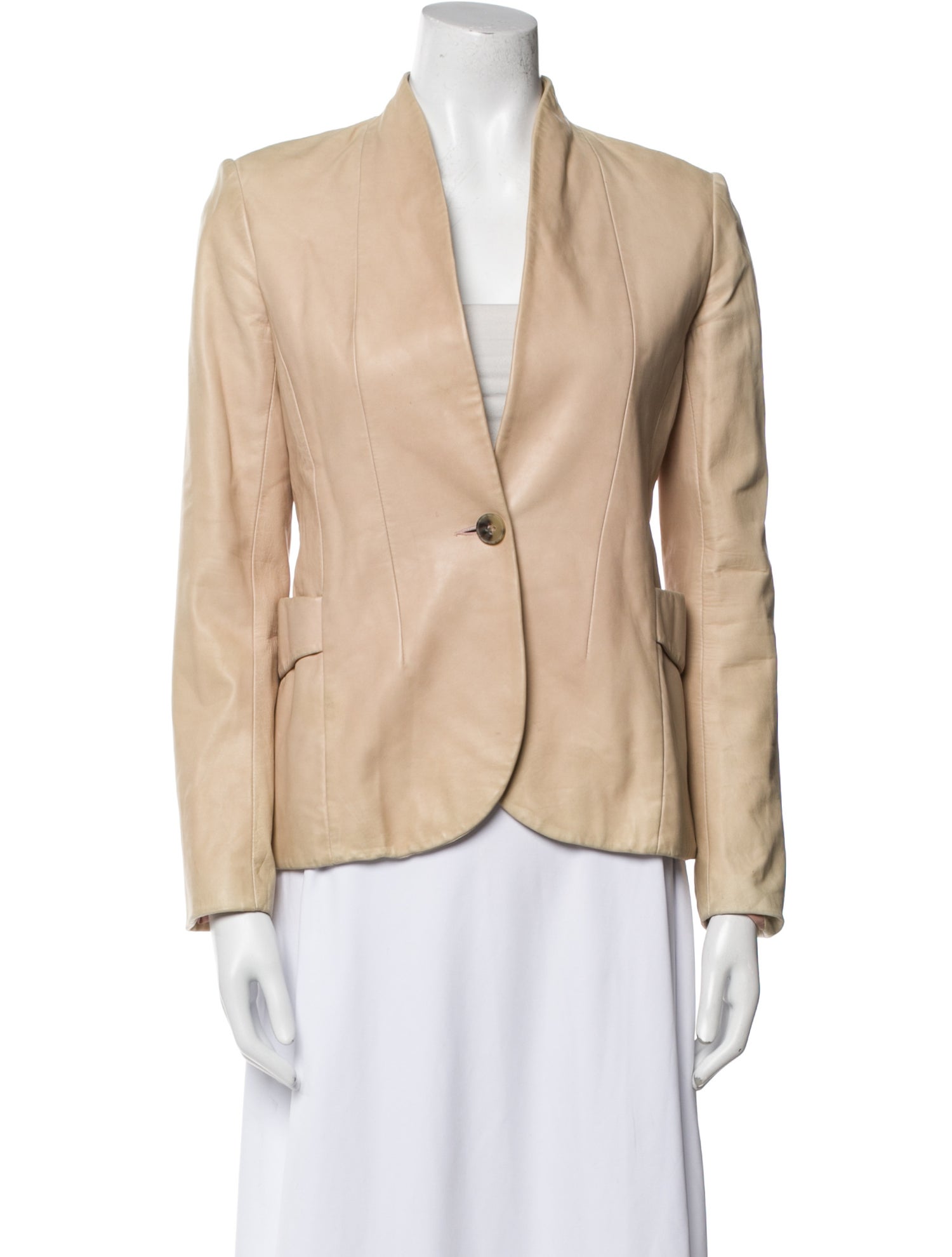 Theory Lamb Leather Blazer