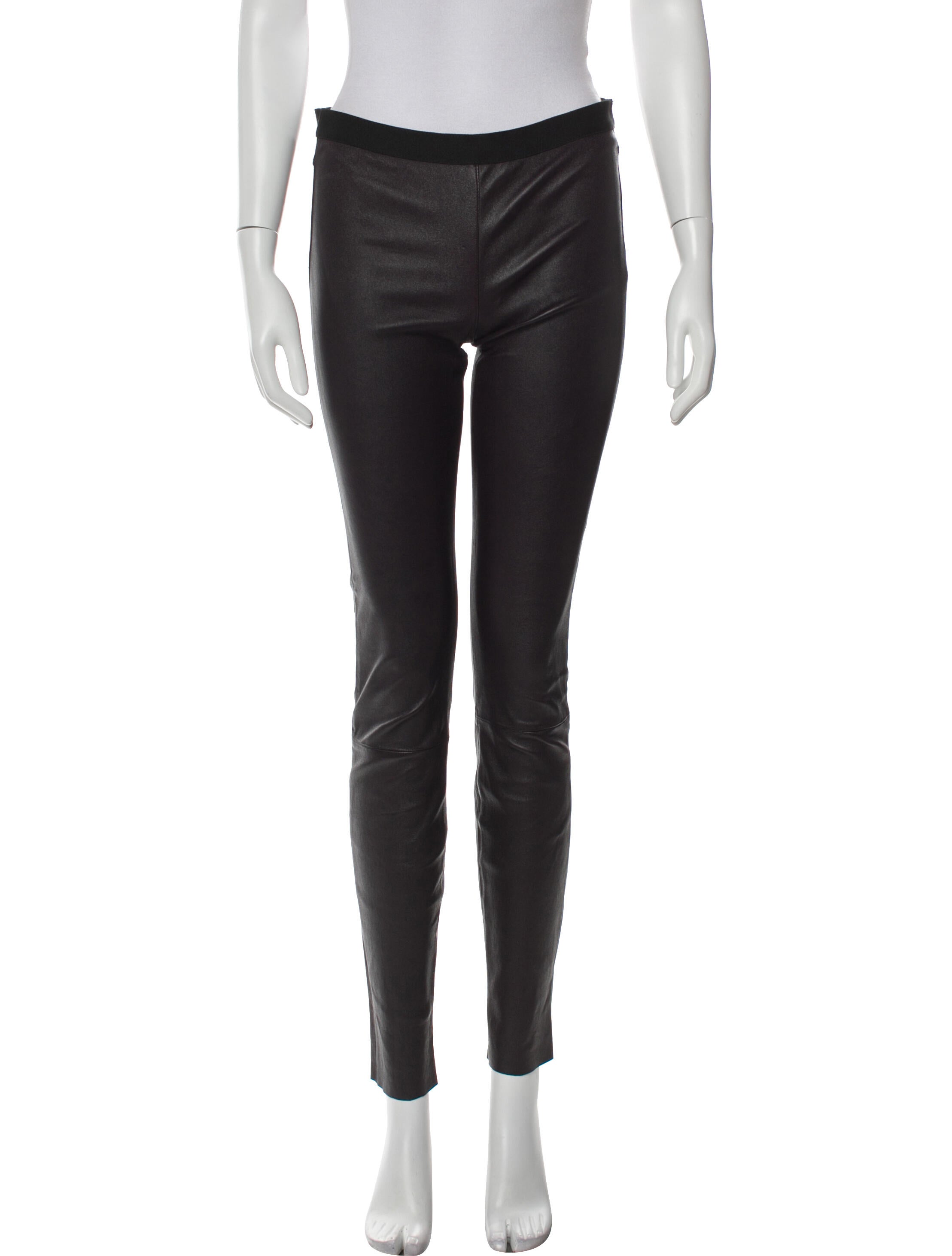 Theory Lamb Leather Skinny Leg Pants
