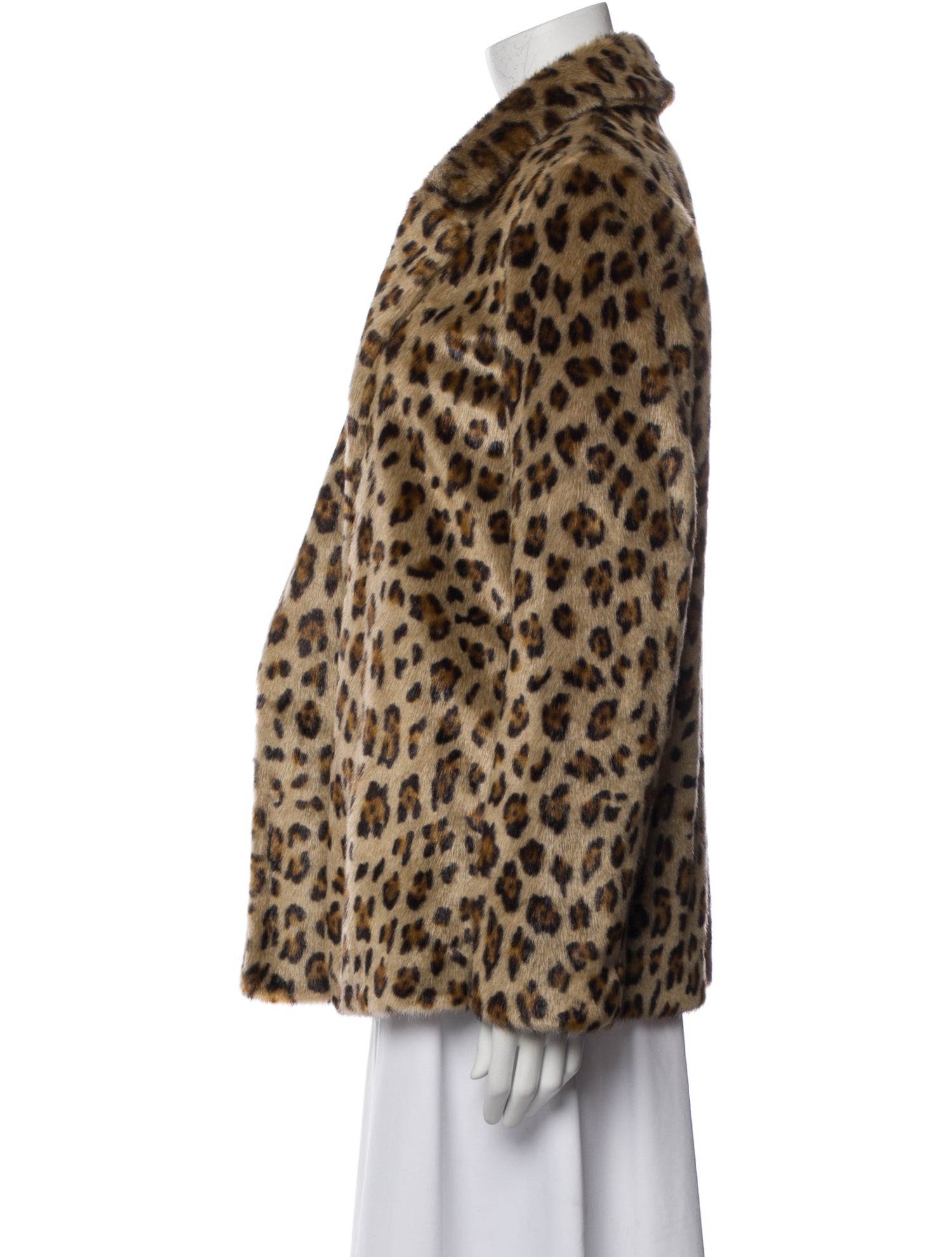 Theory Animal Print Faux Fur Jacket