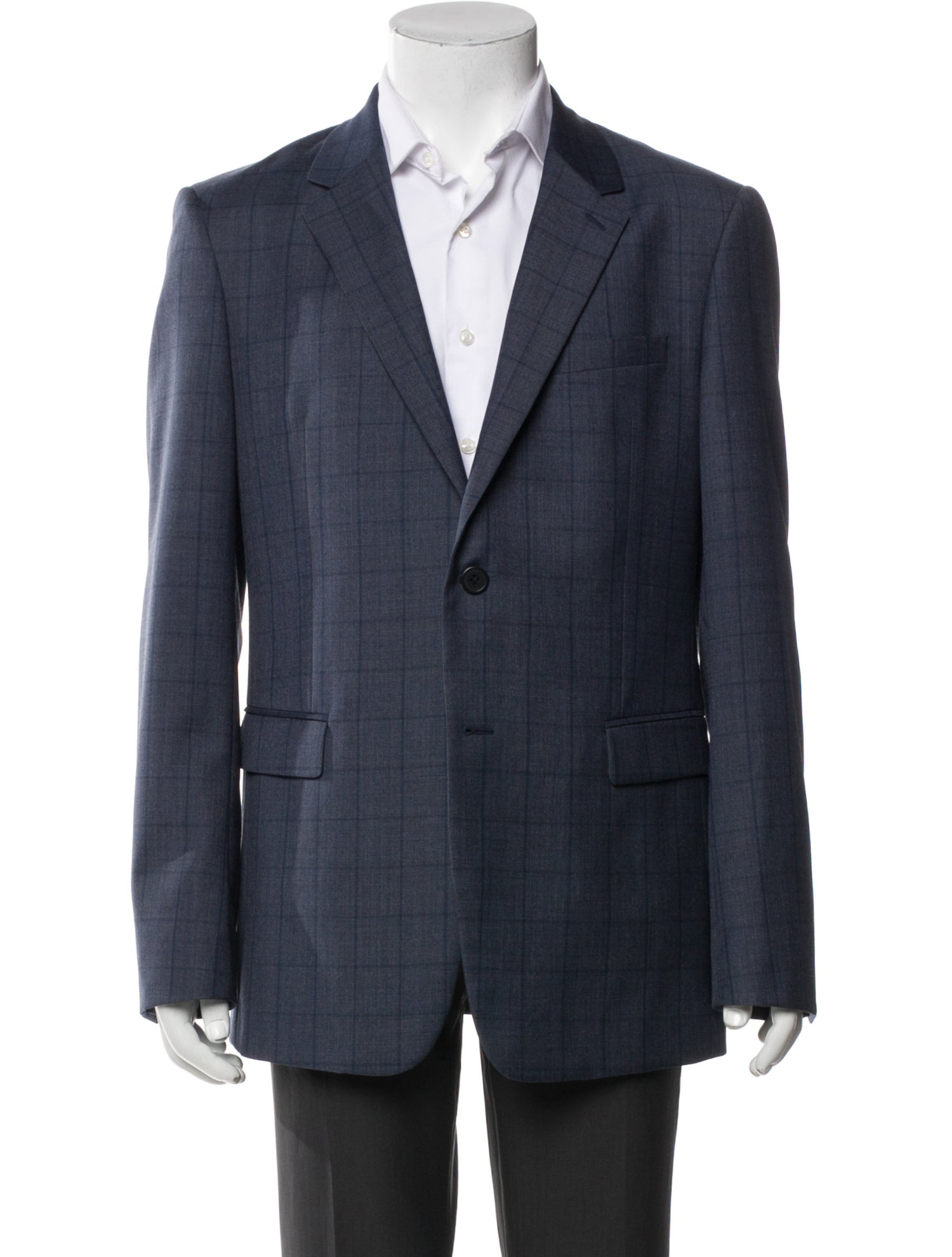Theory Wool Plaid Print Blazer