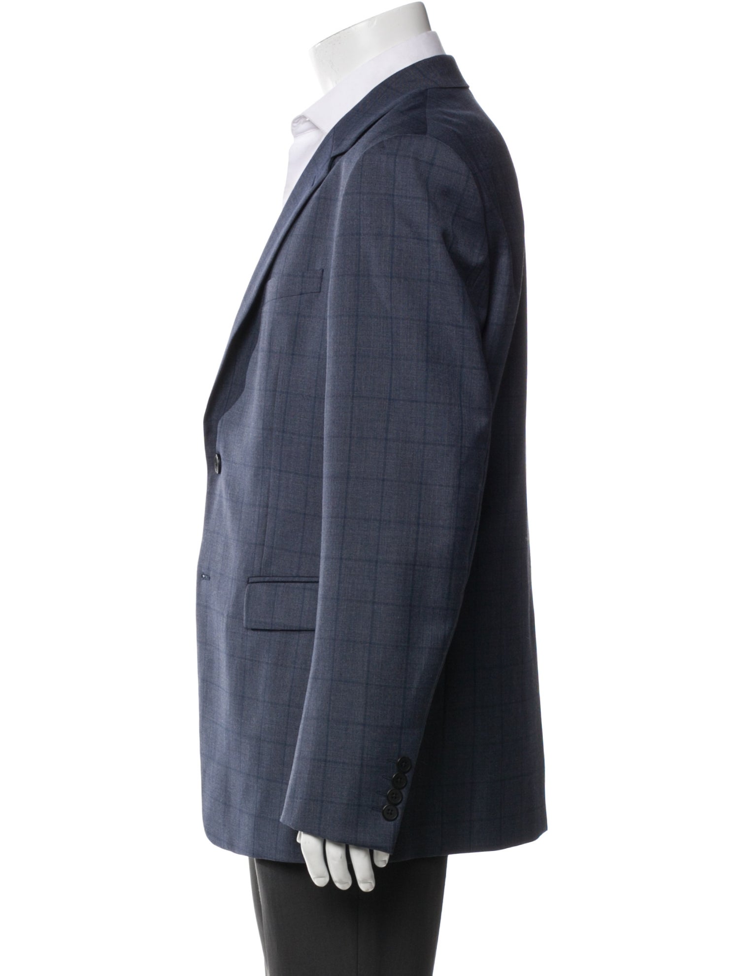Theory Wool Plaid Print Blazer