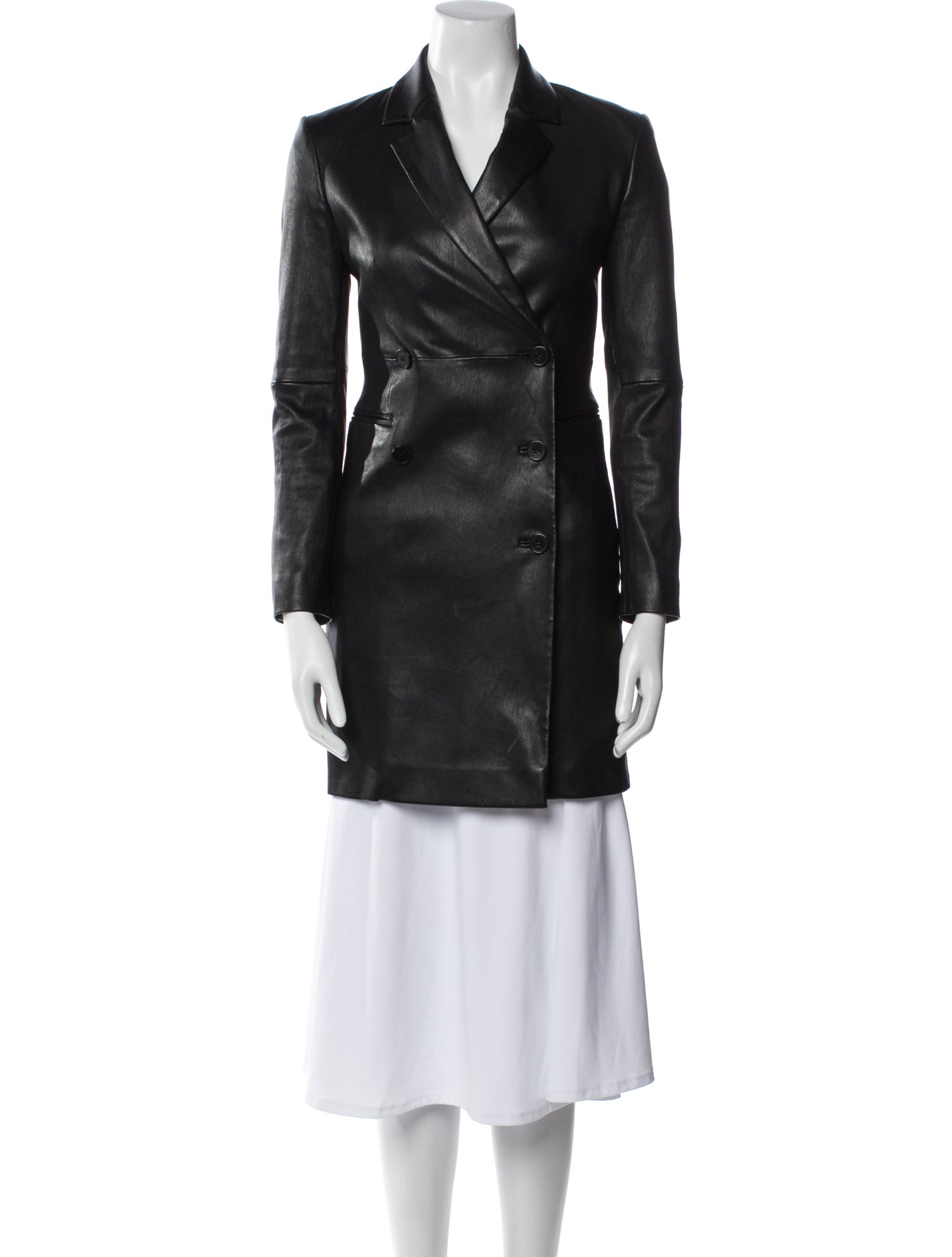 Theory Lamb Leather Trench Coat