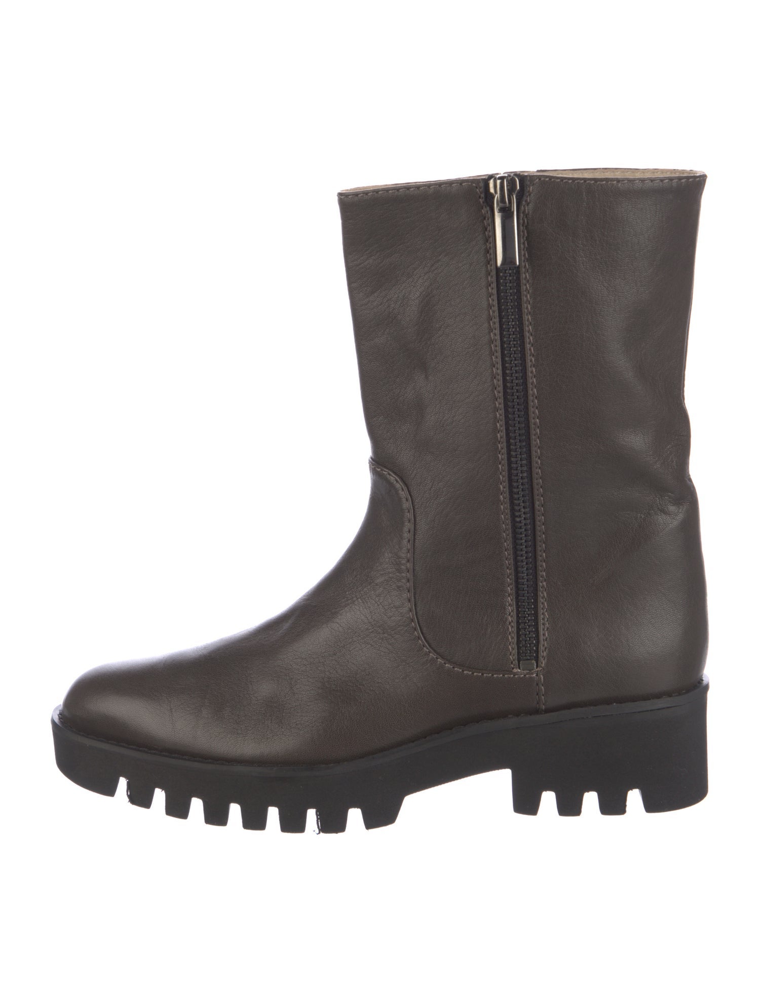 Theory Leather Moto Boots