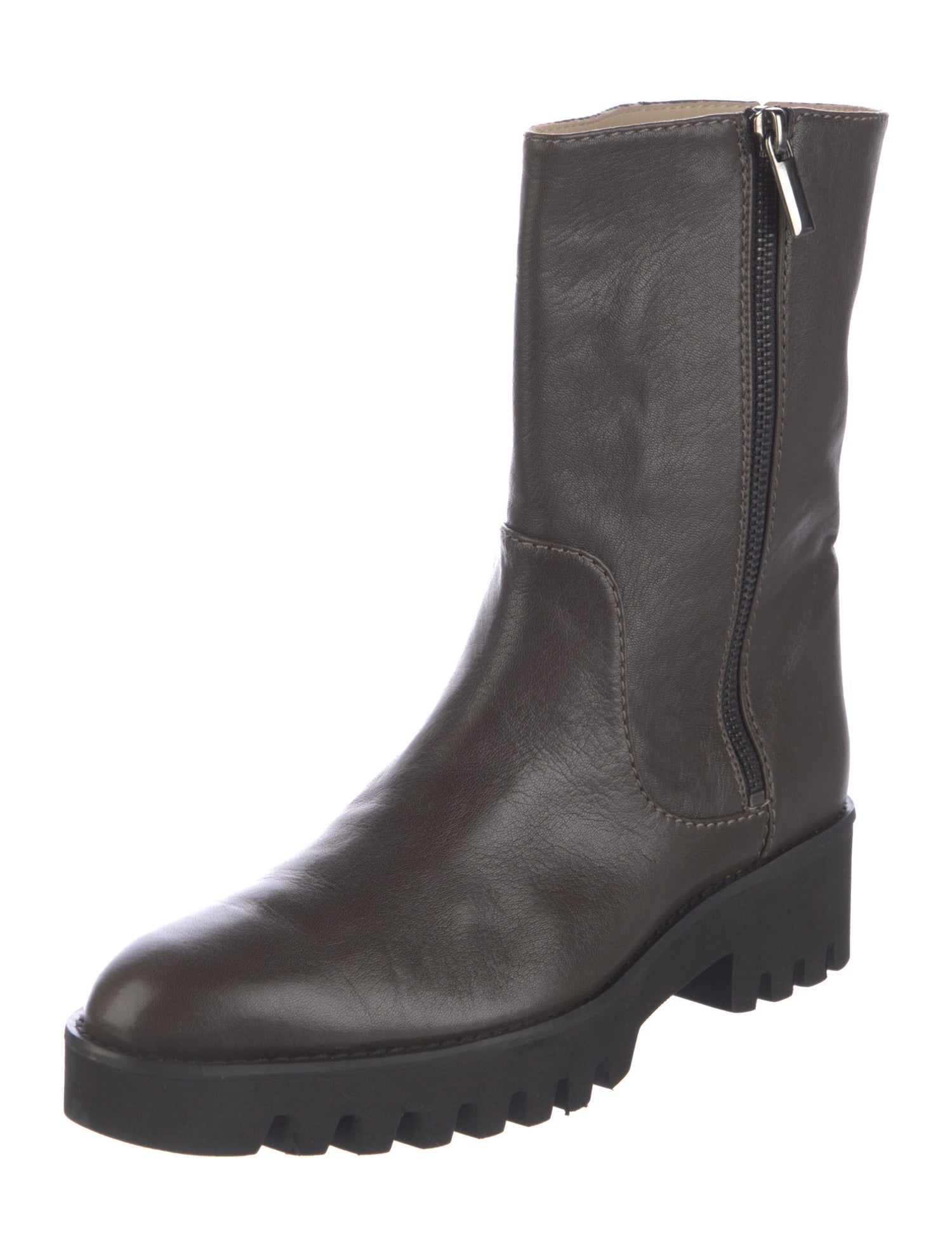 Theory Leather Moto Boots