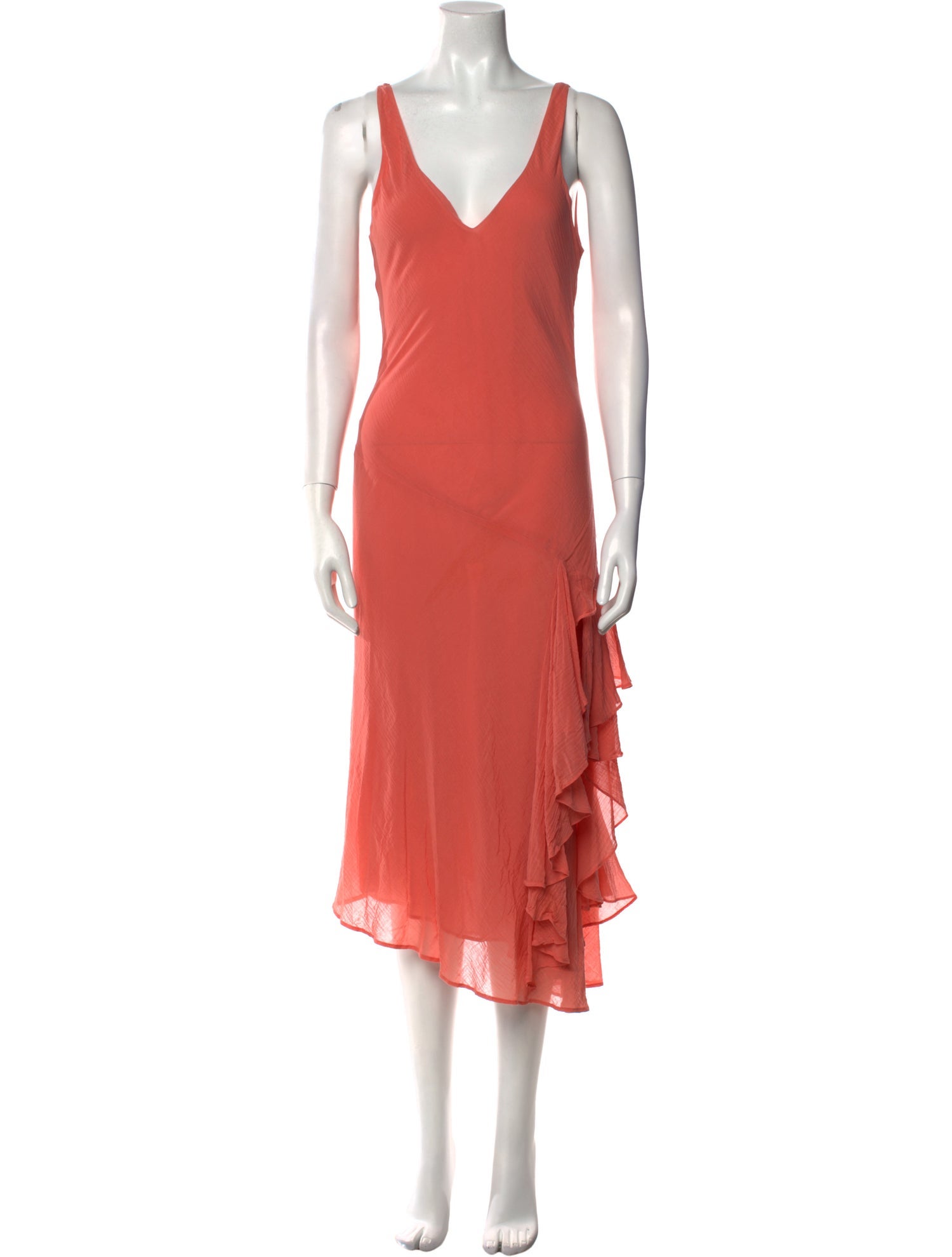 Theory V-Neck Midi Length Dress