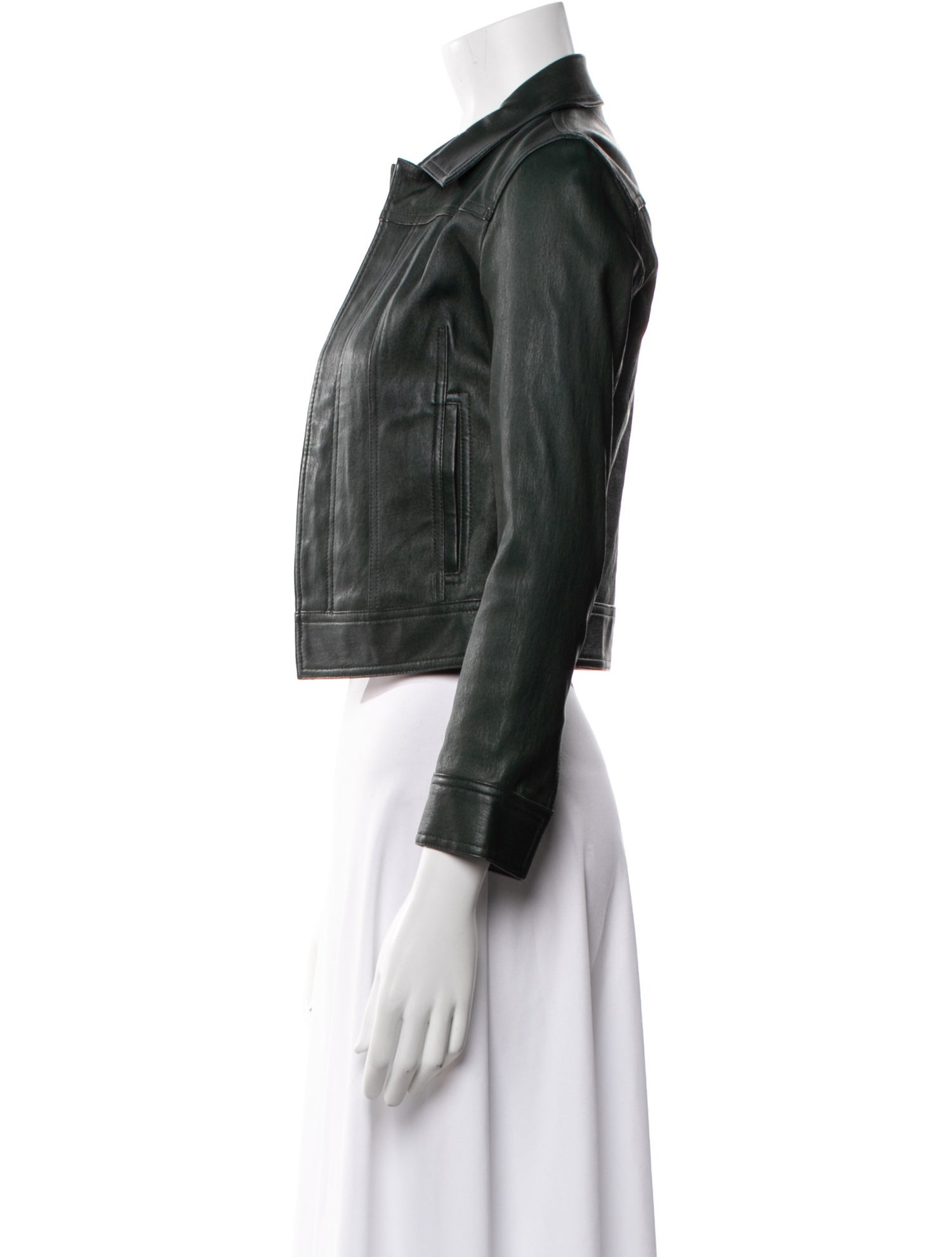 Theory Lamb Leather Bolero