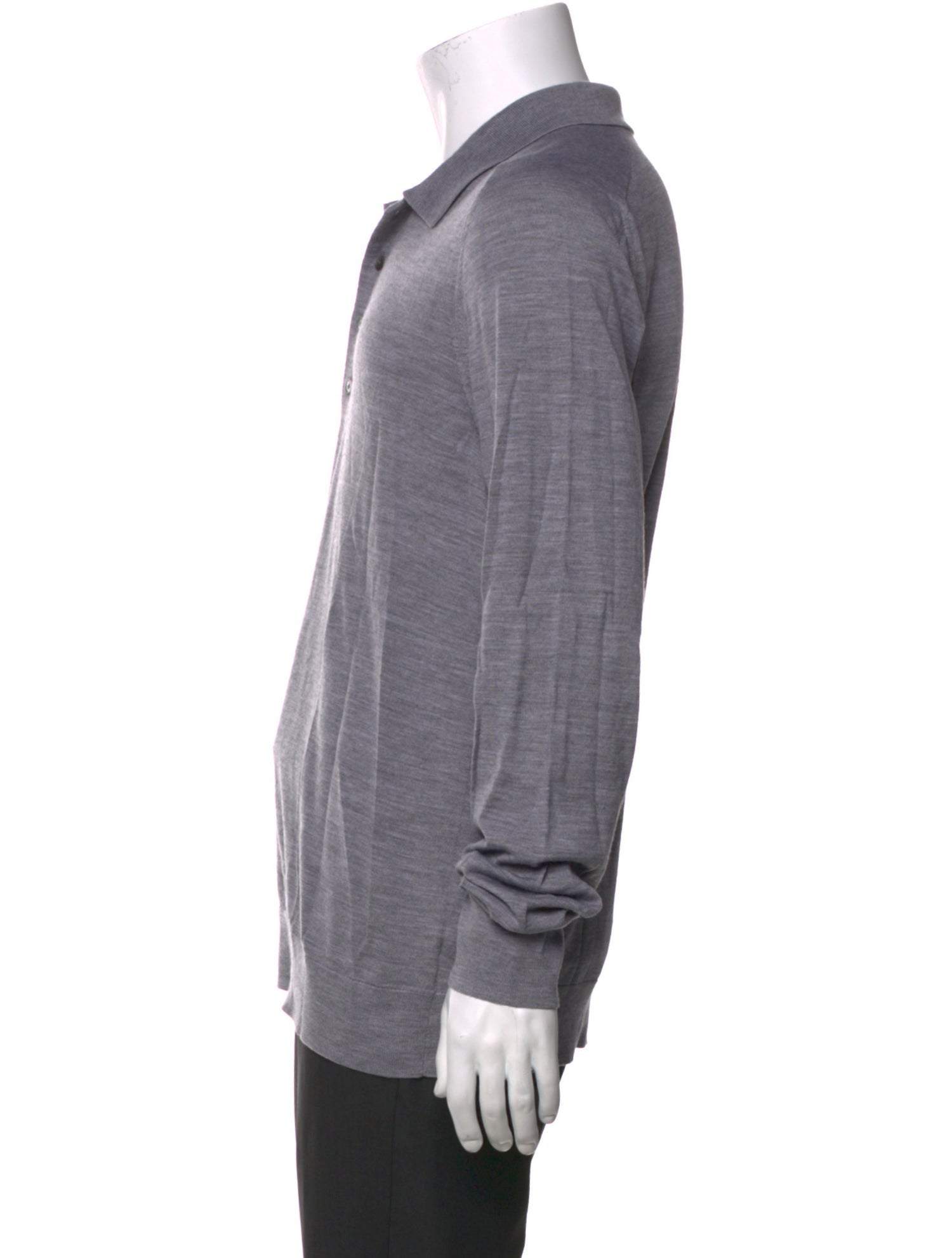 Theory Collar Long Sleeve Polo Sweater