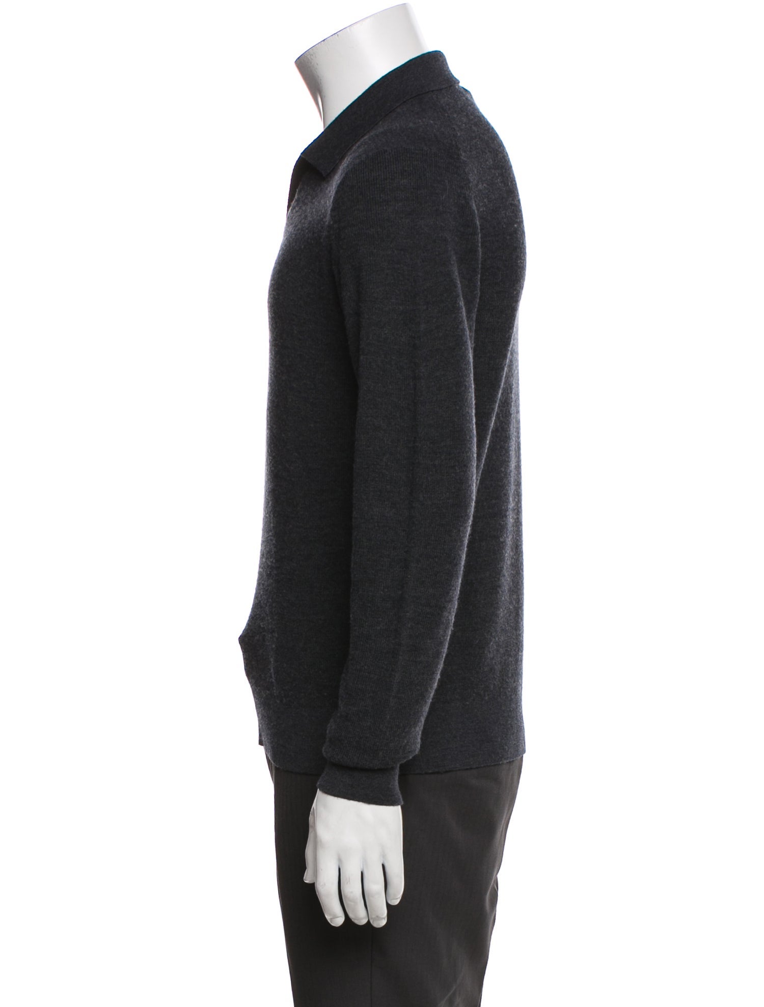 Theory Merino Wool Collar Polo Sweater