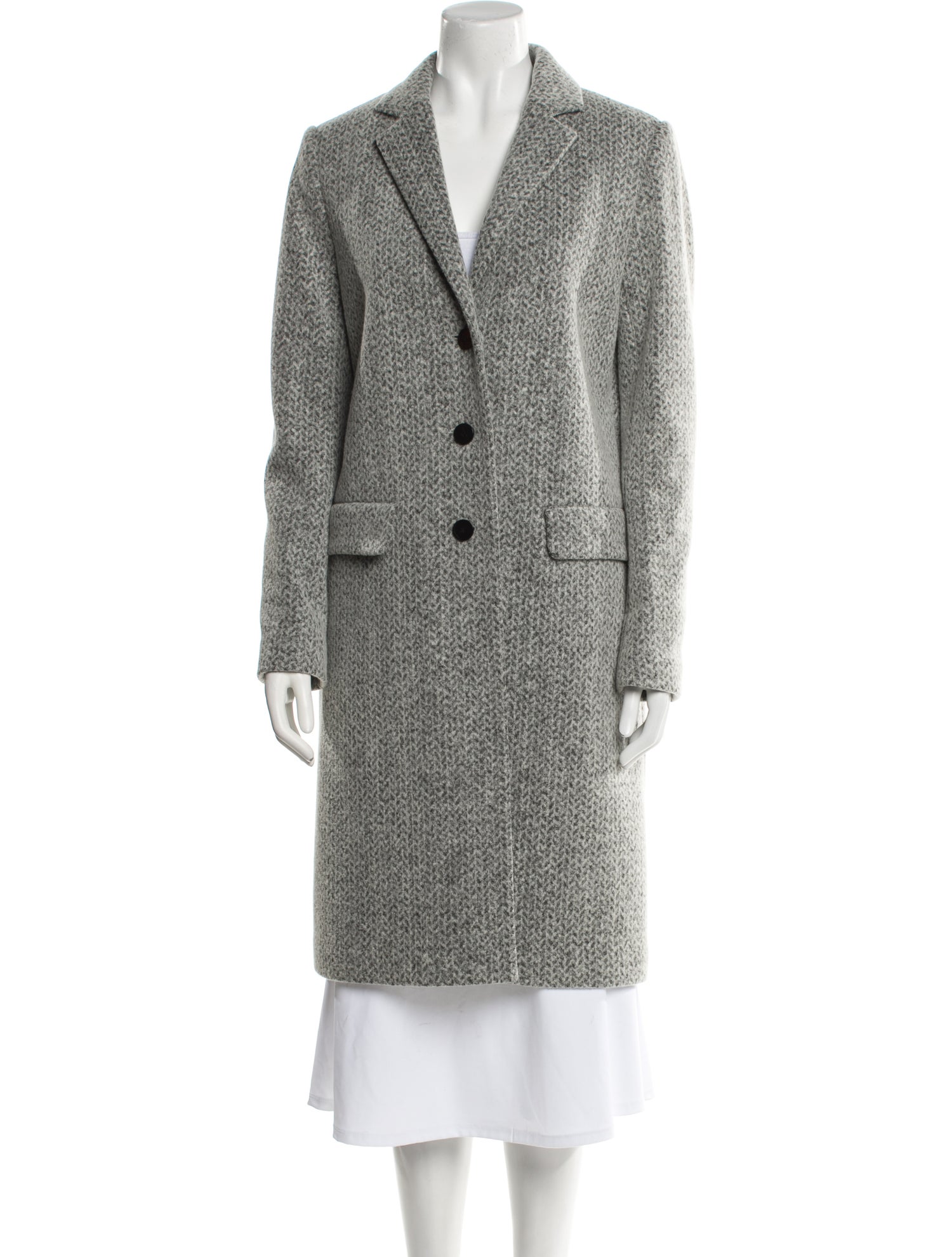 Theory Wool Tweed Pattern Coat w/ Tags