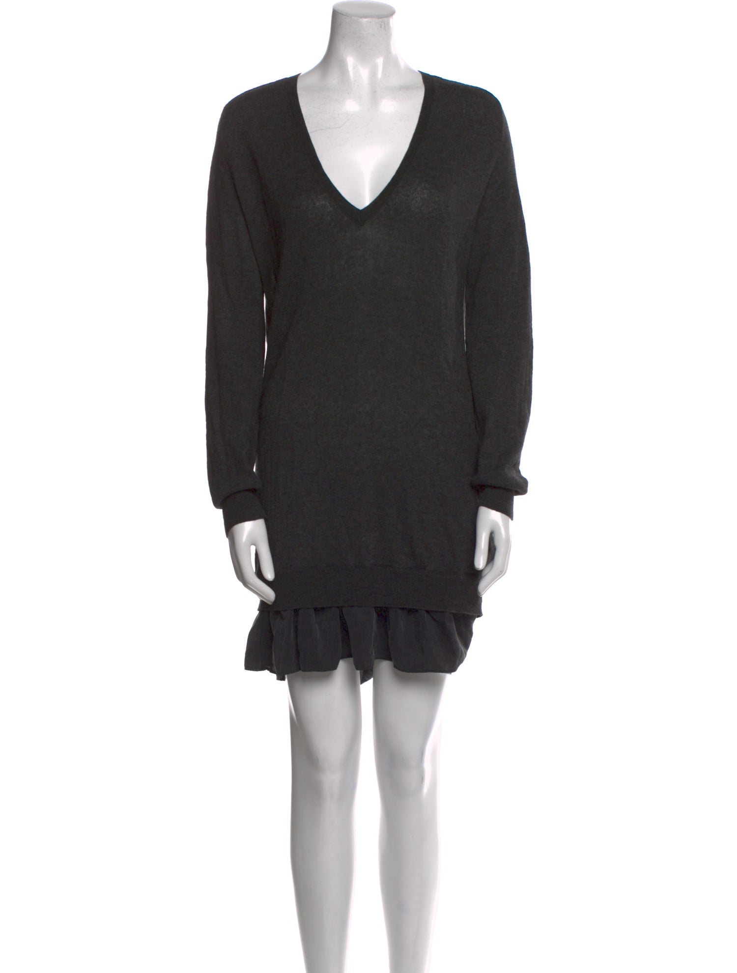 Theory V-Neck Mini Dress