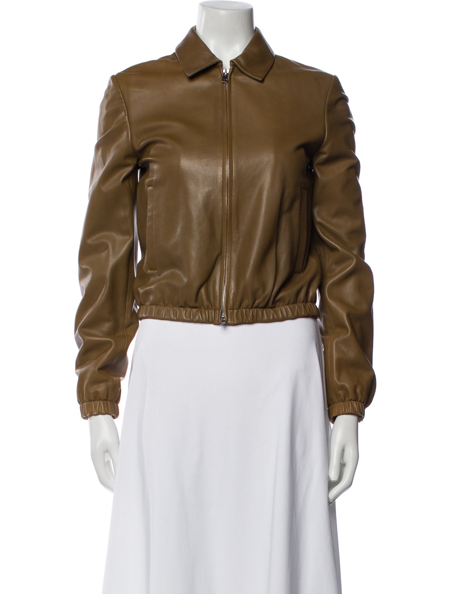 Theory Lamb Leather Bomber Jacket