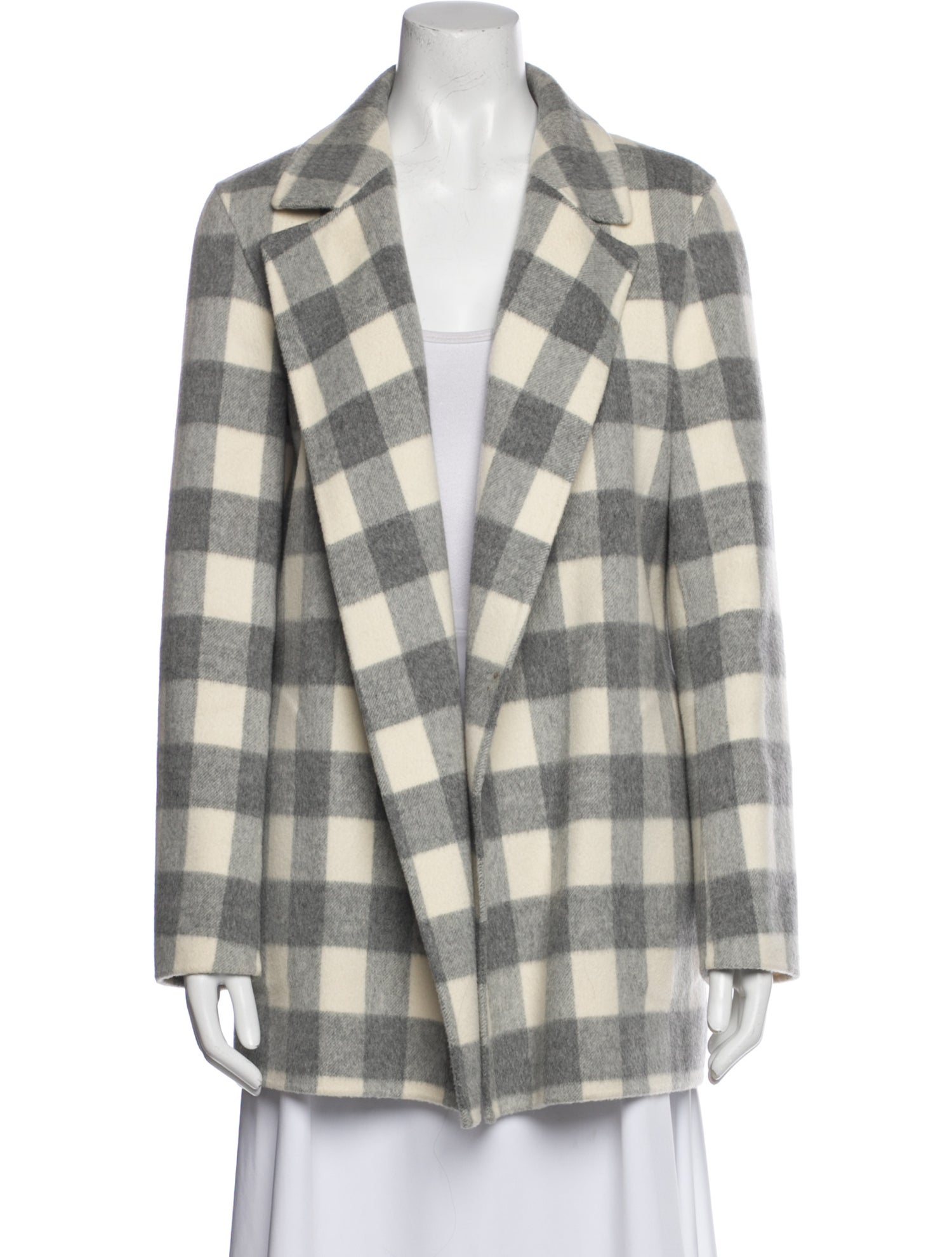 Theory Wool Plaid Print Blazer