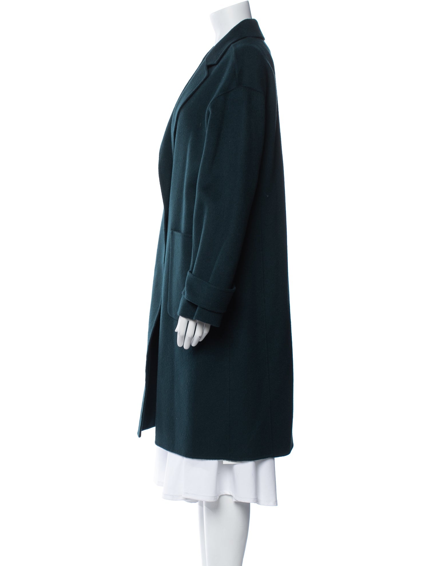 Theory Wool Faux Fur Coat