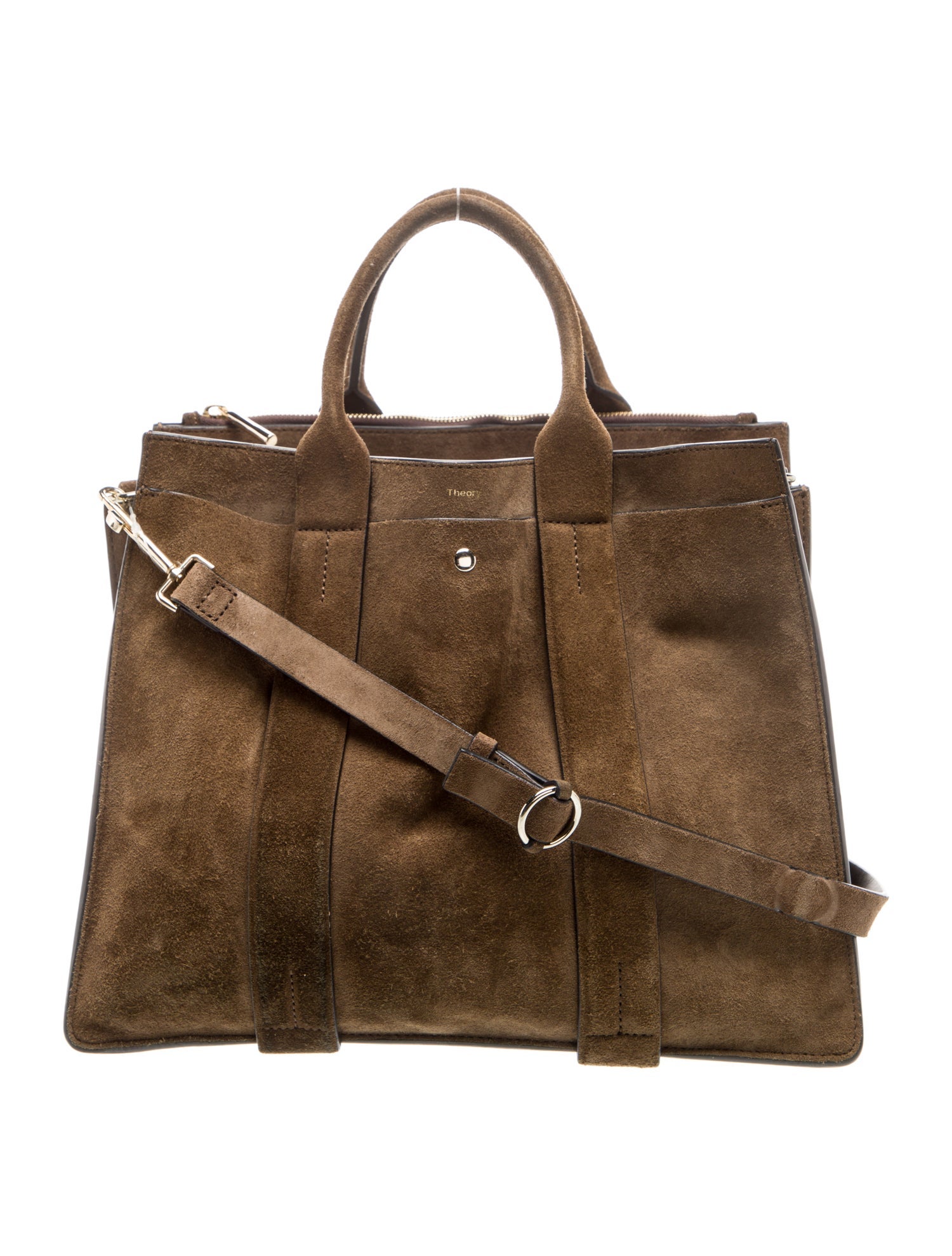 Tory Burch Suede Lee Radziwill Double Bag - Green Handle Bags