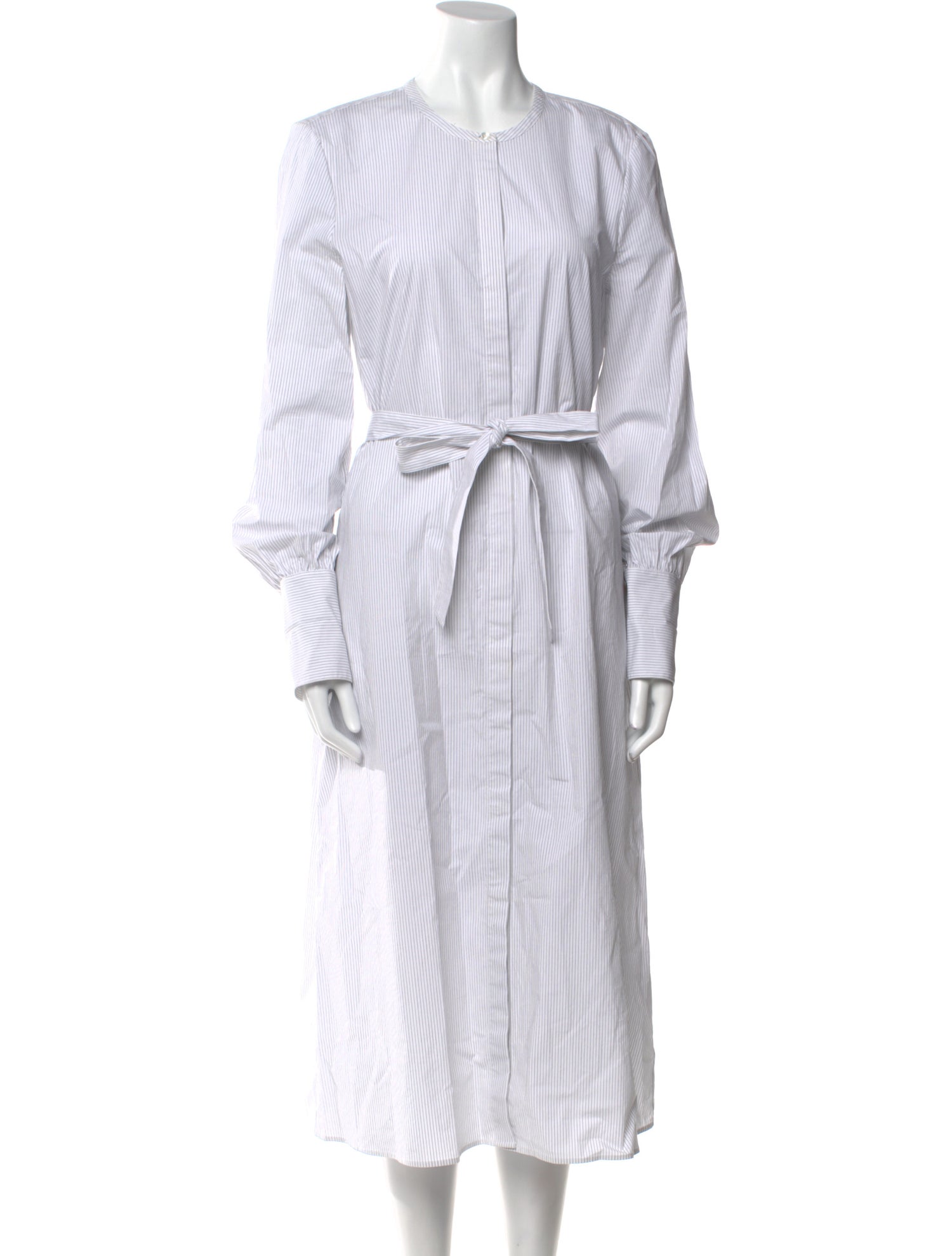 Theory Striped Midi Length Dress