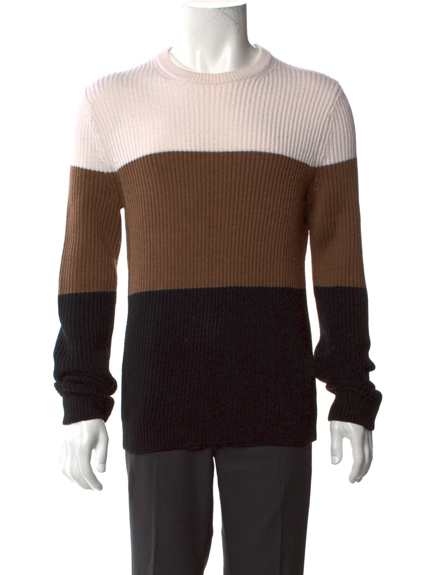 Theory Merino Wool Colorblock Pattern Pullover